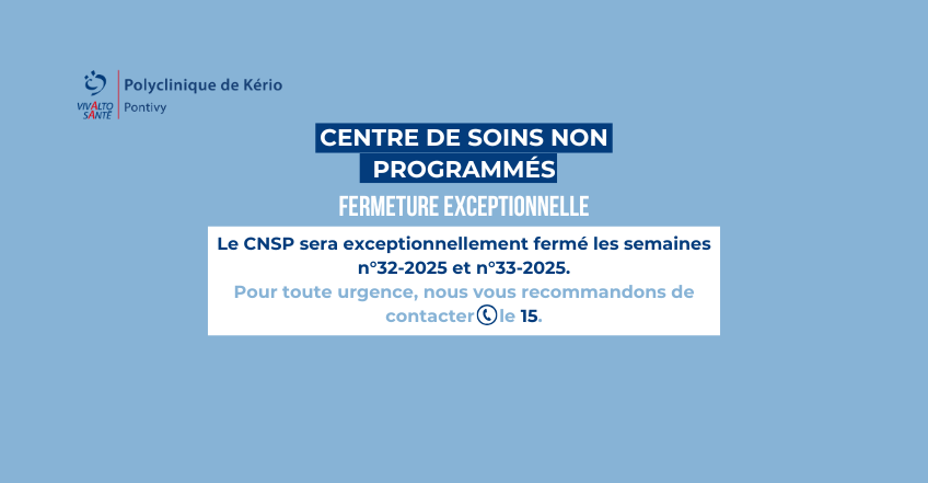 Illustration - Fermeture exceptionnelle centre de soins non programmés