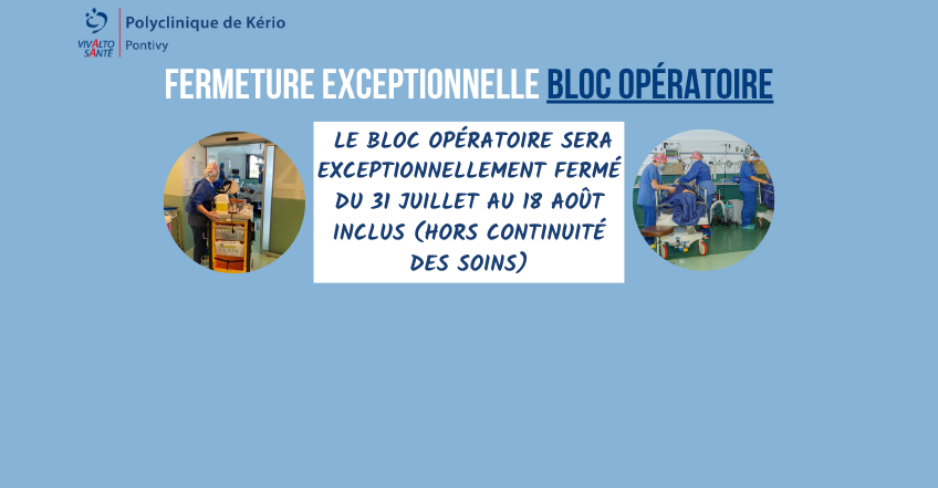 Illustration - Fermeture exceptionnelle bloc opératoire