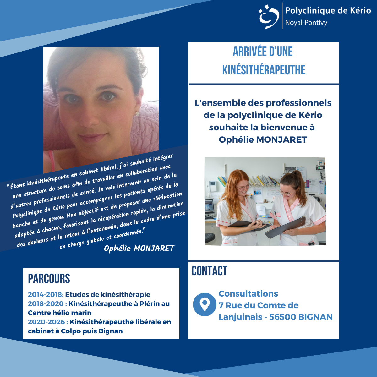 Bienvenue Ophélie MONJARET